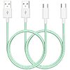 6.6' esbeecables USB-A to USB-C Nylon Braid Cable (2-Pack)