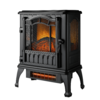 Mainstays 3D Electric Stove Heater with Life-like Flame (Black)