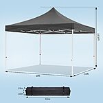 10' x 10' Pop Up Canopy w/ Wheel Bag (Black or Navy Blue) $62.49 + Free Shipping