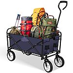 Prime Members: 220-Lb Capacity YSSOA Rolling Folding &amp; Rolling Collapsible Garden Cart (Blue) $26.99 + Free Shipping