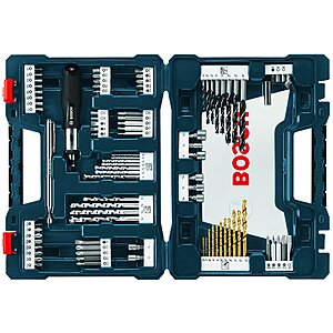 Costco Members: 91-Piece BOSCH Mixed Drilling & Driving Bit Set w/ Case $25 + Free Shipping