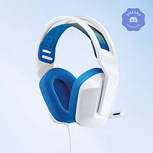 Logitech G335 Wired Gaming Headset w/ Microphone (Blue/White) $31.42 + Free Shipping w/ Walmart+ or on $35+