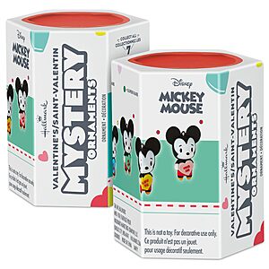 2-Pair Hallmark Disney Mickey Mouse Mystery Valentine’s Day Ornaments Set $3.99 + Free Shipping w/ Prime or on $35+