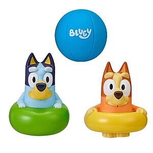 3-Pack Bluey Floating Squeeze & Squirt Bath Squirters w/ Bluey, Bingo, & Beach Ball $4.05 + Free Shipping w/ Prime or on $35+