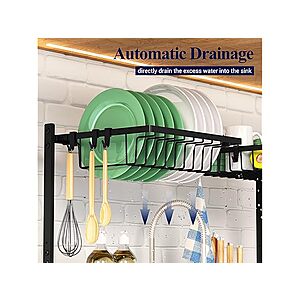 Kitsure Over The Sink Dish Drying Rack $17.99 + Free Shipping w/ Prime