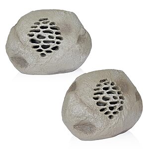 2-Pack Alpine Corporation Weather-Resistant Bluetooth Solar-Powered Outdoor Wireless Rock Speaker $127.85 + Free Shipping