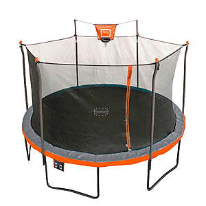 15' Bounce Pro Multiplay Trampoline & Enclosure Combo Set w/ Basketball Hoop, Flash Light Zones & Electronic Shooting Game $199 + Free Shipping