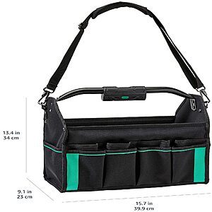 Amazon Basics Tool Tote w/ Light & 30 Pockets (Previously Denali Brand) $22.49 + Free Shipping w/ Prime or on $35+
