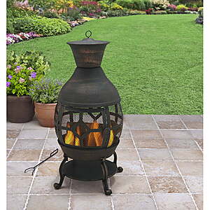 46" Better Homes & Gardens Wood-Burning Cast Iron Chiminea (Antique Bronze) $77 + Free Shipping