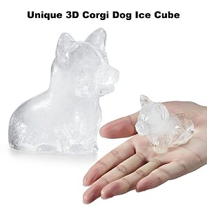 Nax Caki 3D Ice Cube Mold (Corgi Dog) $4.99 + Free Shipping w/ Prime or on $35+