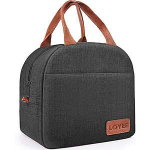 Prime Members: Loyee Insulated Lunch Bag (Black) $5.99 + Free Shipping w/ Prime or on $35+