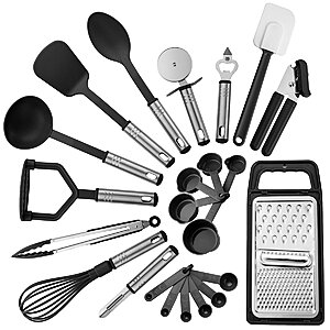 23-Piece Kitchen Nylon/ Stainless Steel Non-Stick Utensils Set $18.99, 8-Piece HENCKELS Stainless Steel Steak Knife Set $39 & More + Free Shipping on 35+