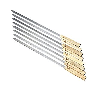 8-Pack G & F Products Stainless Steel Flat Blade Skewers (17") $9.96 + Free Shipping w/ Prime or on $35+