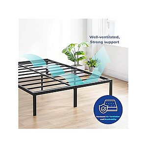 18" Olee Sleep Steel Bed Frame Mattress Foundation (King Size) $47.99 + Free Shipping w/ Prime