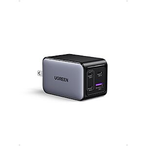 65W UGREEN 4-Port GaN Charger (3x USB-C, 1x USB-A) $23.99 + Free Shipping w/ Prime or on $35+
