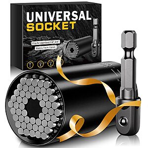 Universal Socket Grip Set w/ Drill Adapter (7–19mm) $3.99 + Free Shipping w/ Prime or on $35+