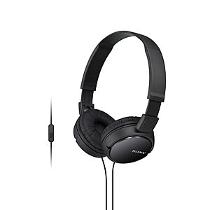 Sony ZX Series Wired On-Ear Headphones w/ Mic (Black) $14.99 + Free Shipping w/ Prime or on $35+
