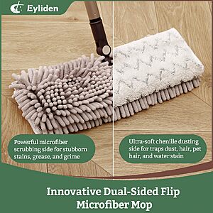 Microfiber Dual-Sided Flip Mop w/ Washable Pads $13.49 + Free Shipping w/ Prime or on $35+