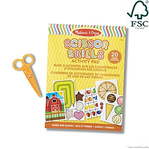 20-pg Melissa & Doug Scissor Skills Activity Book w/ Pair of Child-Safe Scissors alt=