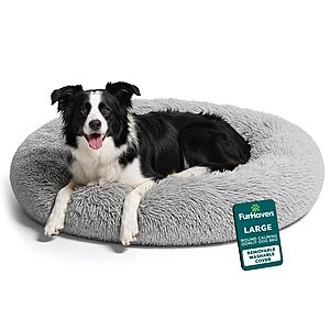 36" Furhaven Dog/Cat Calming Donut Bed w/ Removable Washable Cover (Large) $44.99 + Free Shipping