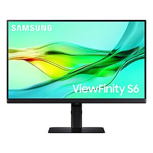 24" Samsung ViewFinity S6 (S60UD) Series QHD 100Hz HDR10 IPS Monitor w/ Daisy Chain Support $219.99 + Free Shipping