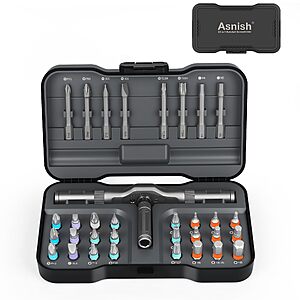 Prime Members: 34-in-1 Magnetic Ratchet Screwdriver Set (S2 Steel, Multi-Bit w/ Case) $18.59 + Free Shipping