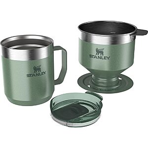 12-Ounce Stanley Perfect Brew Stainless Steel Pour Over Camp Mug w/ Lid  Cream Gloss $24.73, Hammertone Green $27.63 & More + Free Shipping w/ Prime or on $35+