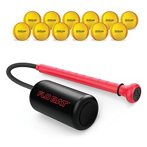 GoSports Baseball/Softball Rope Swing Trainer: FLO BAT w/ 12 Foam Balls & Tote $49.99 + Free Shipping