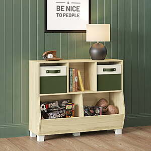 35" RiverRidge Kids Cubby Bookshelf & Toy Storage Organizer (Light Woodgrain) $65 + Free Shipping