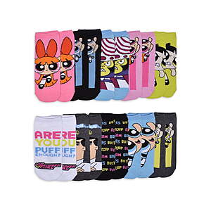 10-Pack Women's Character Low-Cut Socks: Powerpuff Girls or Peanuts, $3.84, Wednesday $4.61 + Free S&H w/ Walmart+ or on $35+