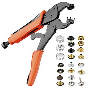 380-Piece Tieoe Heavy Duty Snap Fastener Tool Kit $19.79 + Free Shipping w/ Prime or on $35+