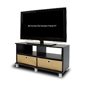 19" Furinno Entertainment Center w/2 Bin Drawers (Espresso) $29.58 + Free Shipping w/ Prime or on $35+