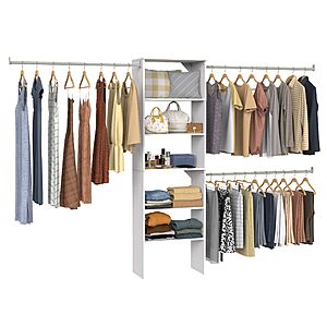 2-Pack ClosetMaid BrightWood 25" Tower Closet Organizer System w/ 5 Shelves & 3 Hang Rods (White) $208 + Free Store Pickup at Lowe's or Free Shipping on $35+