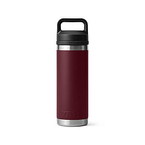 18-oz YETI Rambler Insulated Stainless Steel Bottle w/ Chug Cap (Wild Vine Red) $24