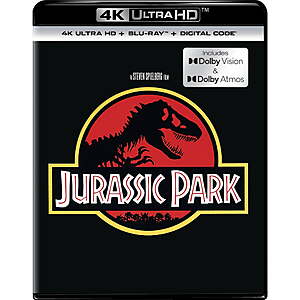 Jurassic Park (4K UHD) $14.99 + Free Shipping w/ Walmart+ or on $35+