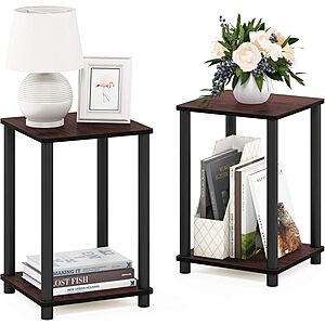Prime Members: 2-Pack Furinno Turn-N-Tube 2-Tier Corner End Table (Dark Cherry/Black) $14.68 + Free Shipping