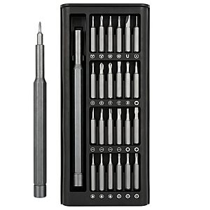 25-in-1 Garoma Screwdriver Set w/ Magnetic Torx Triwing Bits (Silver) $5.39 + Free Shipping w/ Prime or on $35+