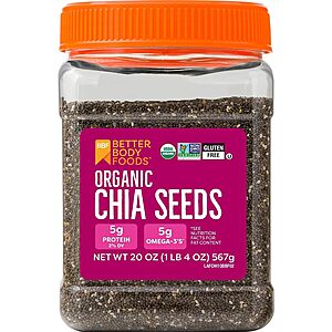 Select Accounts: 20-Oz BetterBody Foods Organic Chia Seeds $6.70 w/ S&S