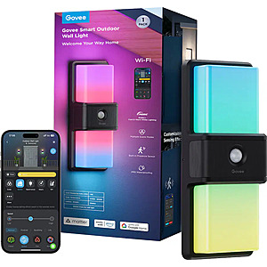 Govee Outdoor Wi-Fi Smart LED Wall Light (Multi) $55 + Free S&H