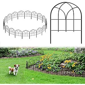 19-Pk Promitop 16.5" x 20' Rustproof Metal No-Dig Garden Border Fence (Black) $24.50 + Free S&H