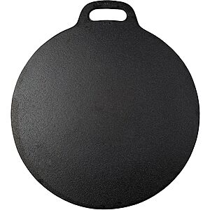 12" Victoria Cast Iron Tawa Dosa Pan w/ Loop Handle