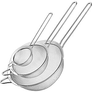 3-Pc Cuisinart Stainless Steel Mesh Strainers Set