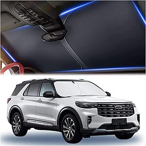 57" x 32" Aokdom Automotive Windshield Sunshade w/ Storage Bag