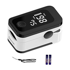 Berrcom Fingertip Pulse Oximeter SpO2 & Blood Oxygen Saturation Monitor (Black)