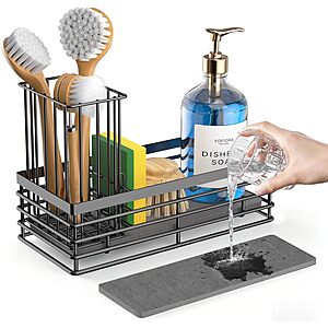 Yofidra Stainless Steel Kitchen Sink Caddy w/ Earth Drying Stone (2 Colors)