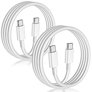 2-Pk 6' APFEN USB-C to USB-C 60W Fast Charging Cable
