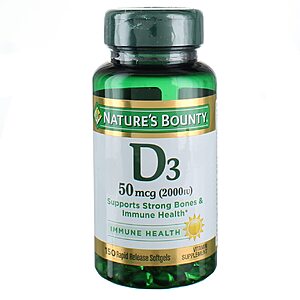 Select Accounts: 240-Ct Nature's Bounty Vitamin D3 2000 IU Rapid Release Softgels $5.45 w/ S&S