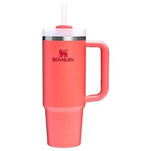 30-Oz Stanley Quencher H2.0 Flowstate Tumbler w/ Handle & Straw (Hot Coral)