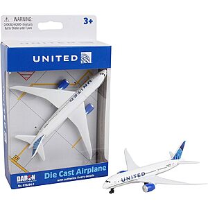 5.75" United Airlines Die-Cast Toy Airplane Model