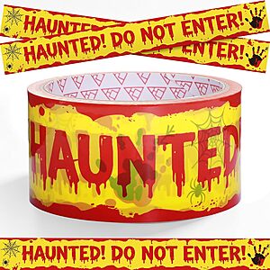 1.9" x 82' Halloween Adhesive Caution Tape (2 Styles)